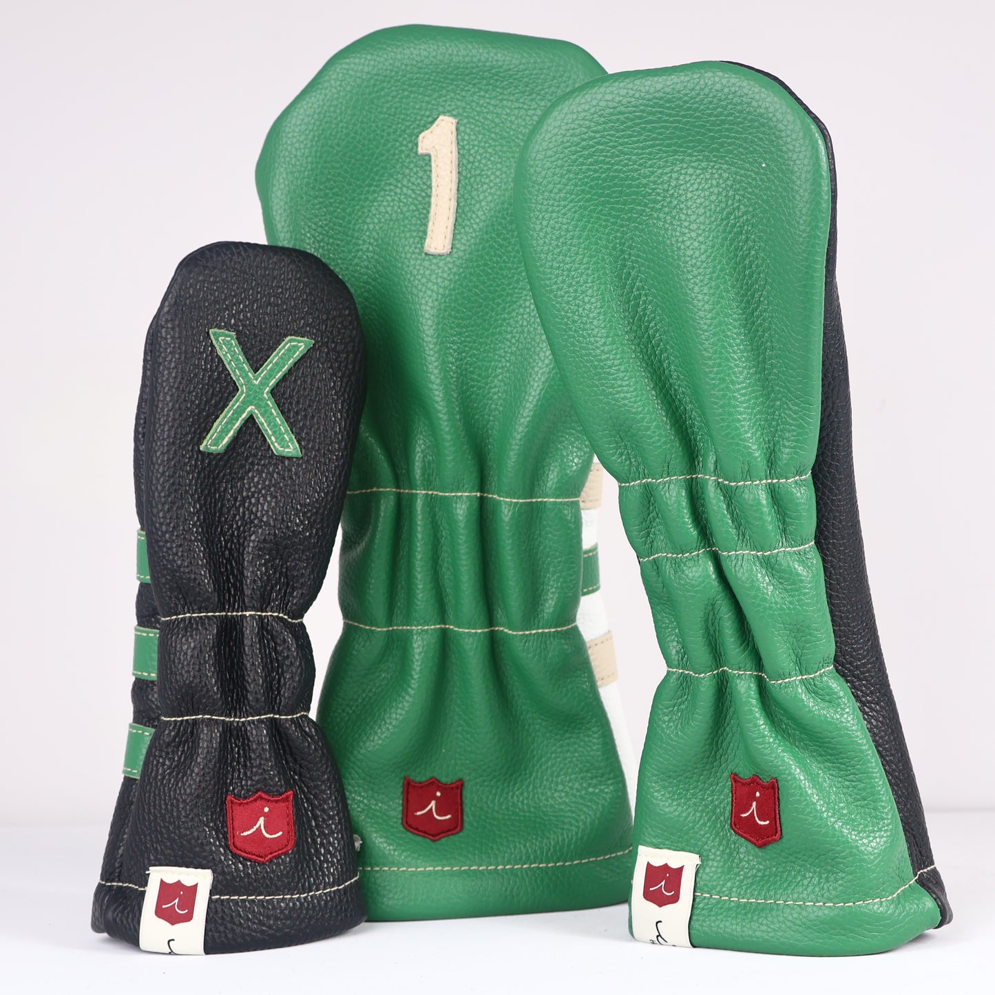Headcover Set: Emerald Green + Sand + Pure White + Pitch Black