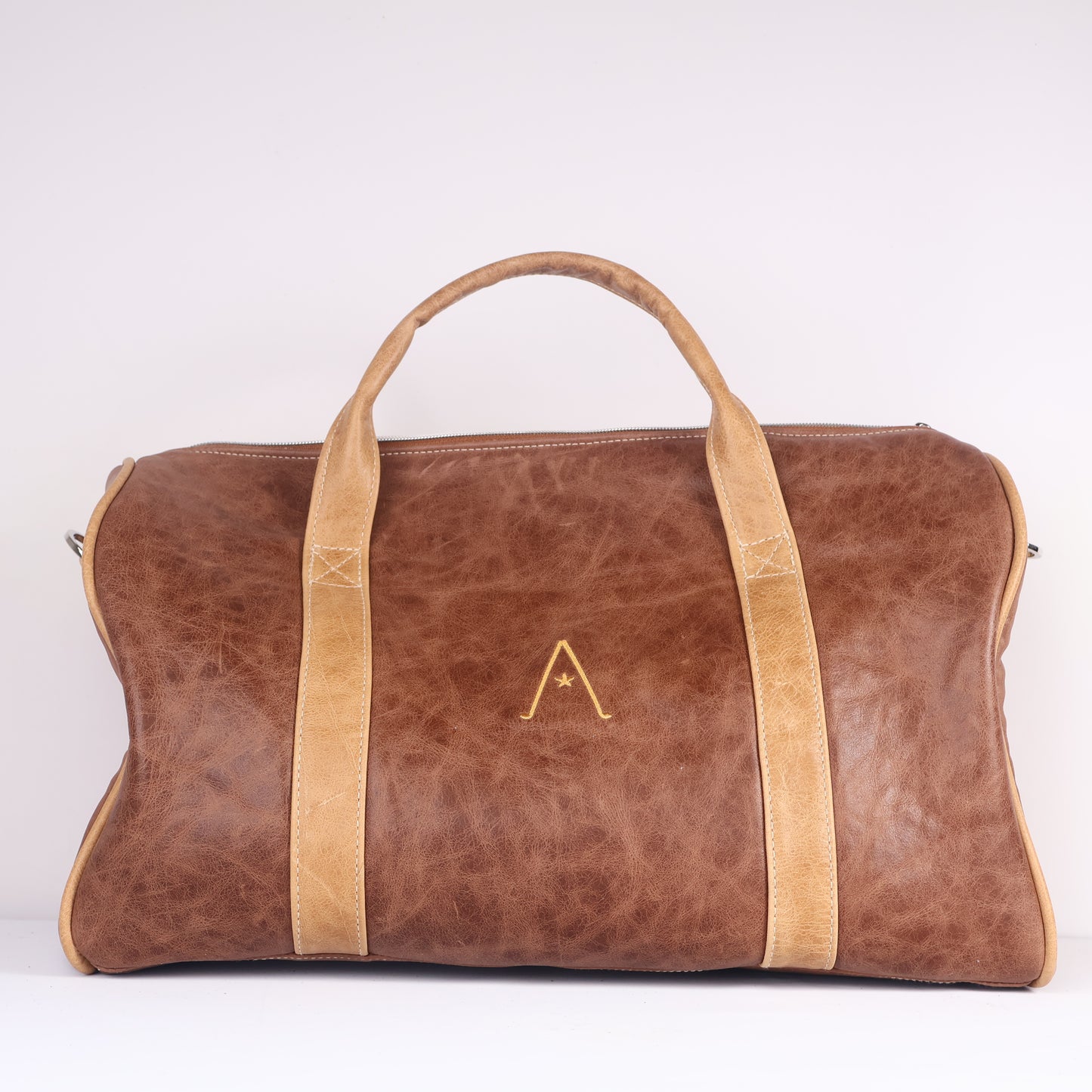 Weekender Duffel: Tobacco Brown + Vermont Honey