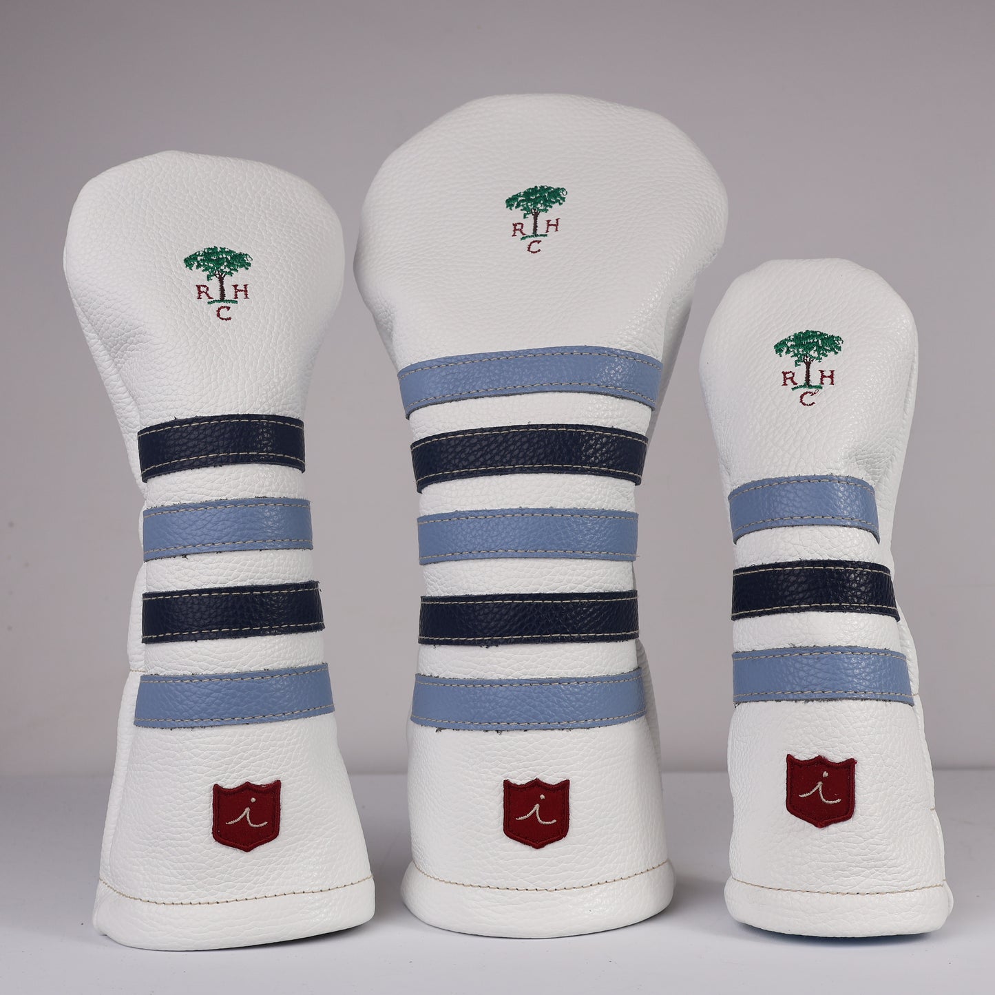 Headcover Set: Pure White + Navy