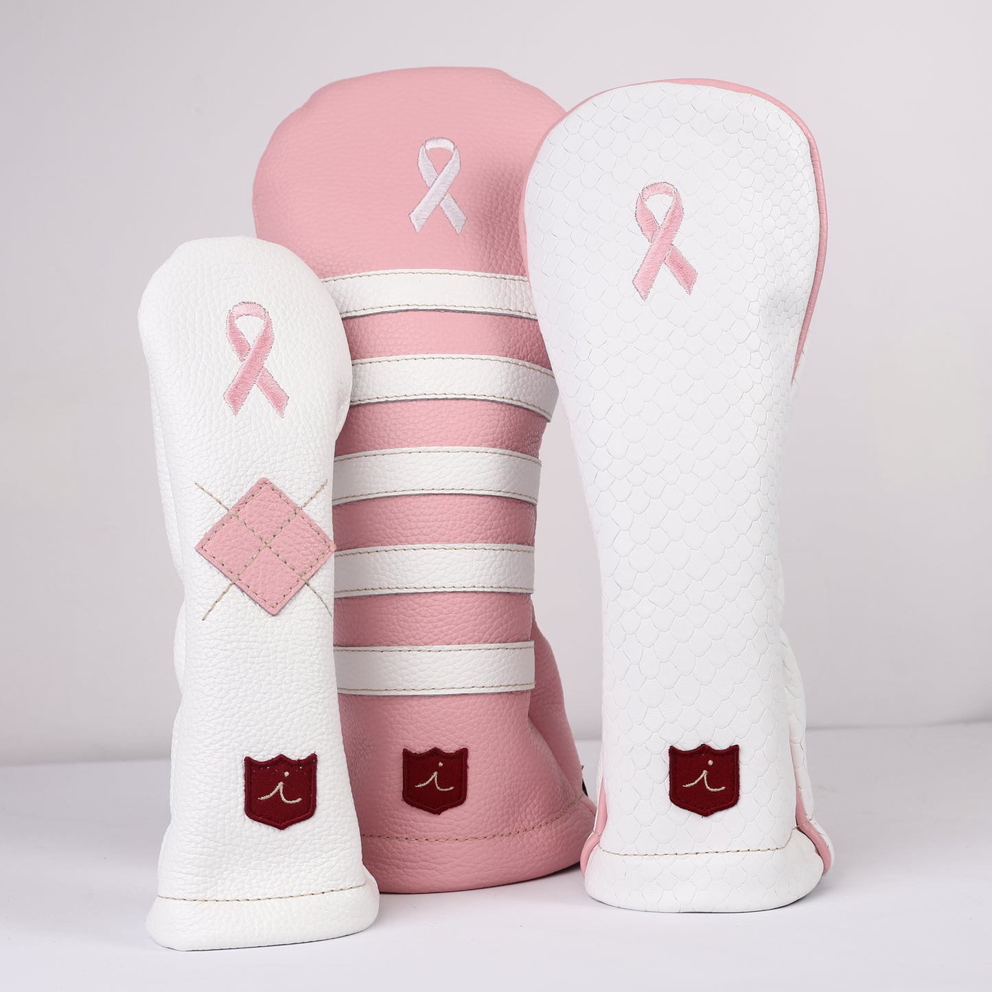 Headcover Set: Light Pink + Pure White