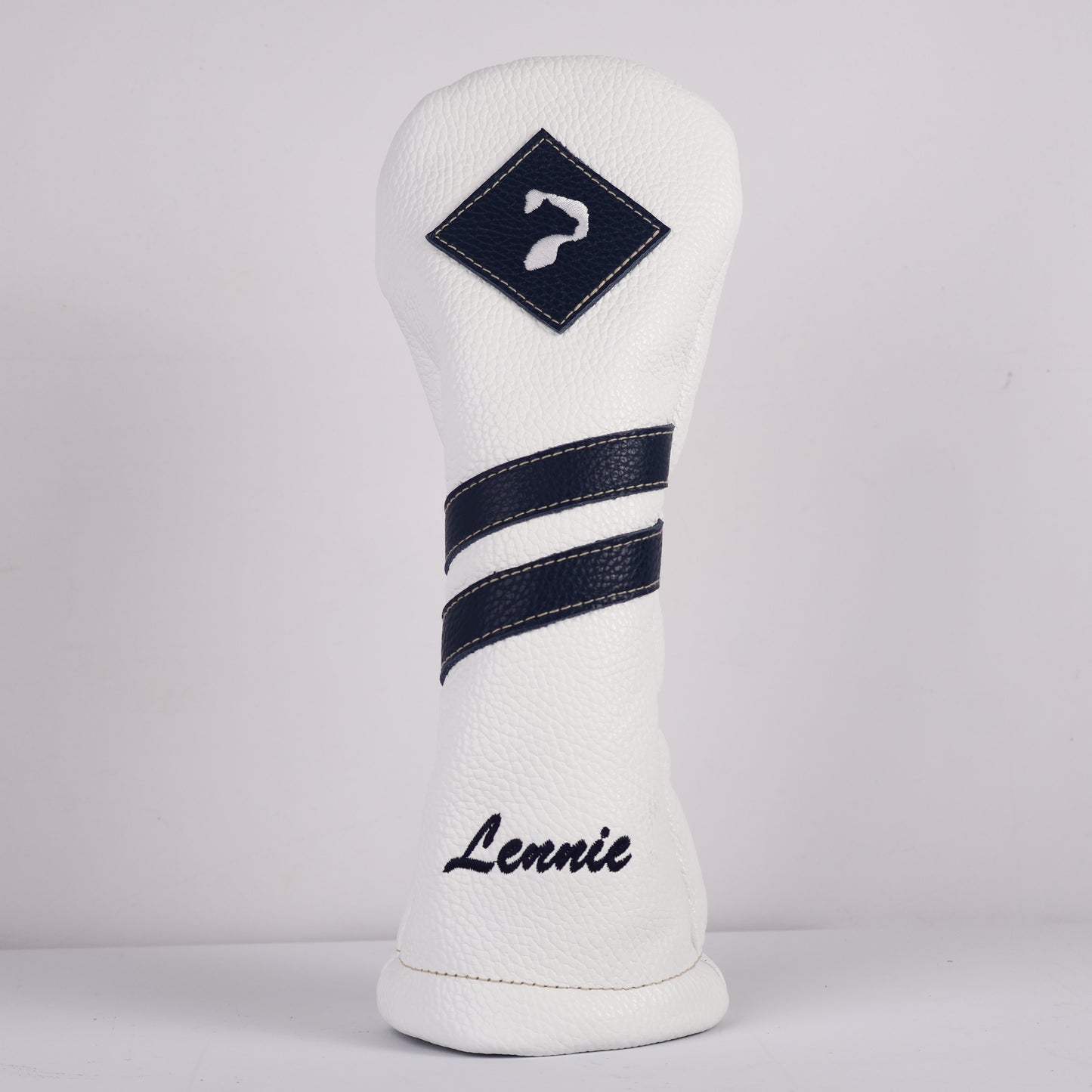 Wood Headcover: Pure White + Navy