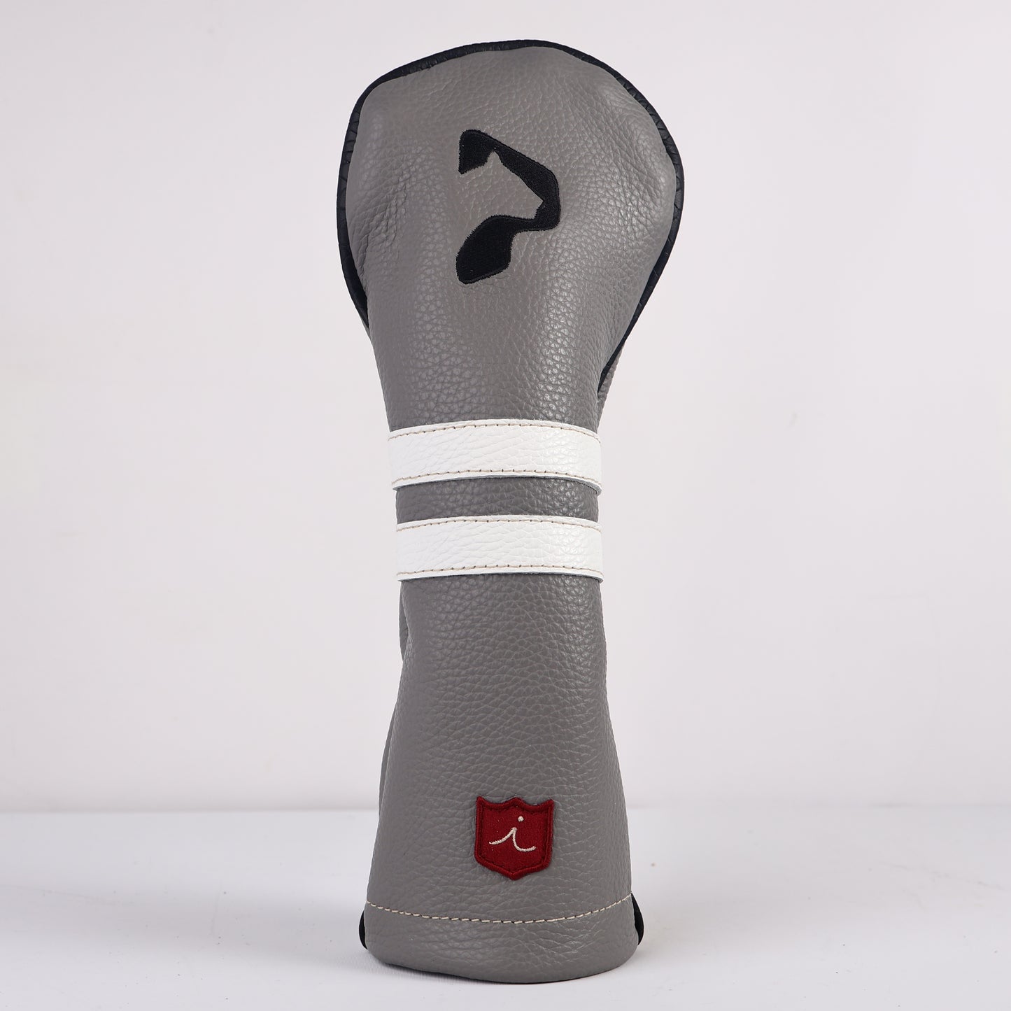 Wood Headcover: Granite Grey + Black Boa + Pure White