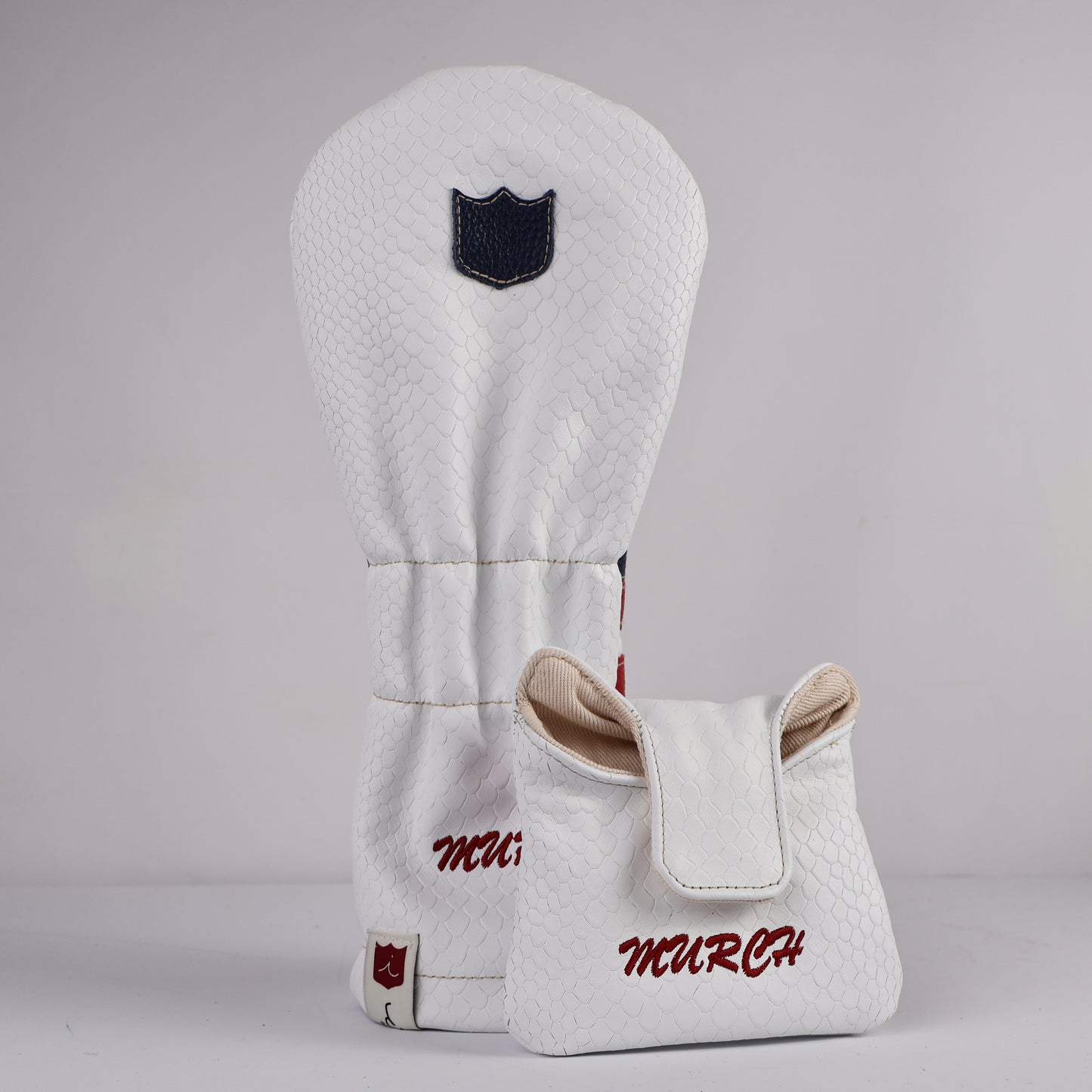 Headcover Set: White Boa + Sunday Red + Navy