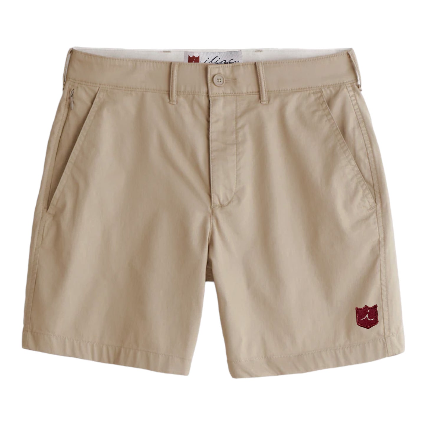 Custom Tour Short: Khaki + White Croc