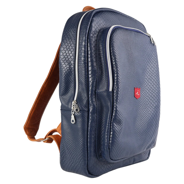 Red Label Backpack: Navy Boa + Carmel