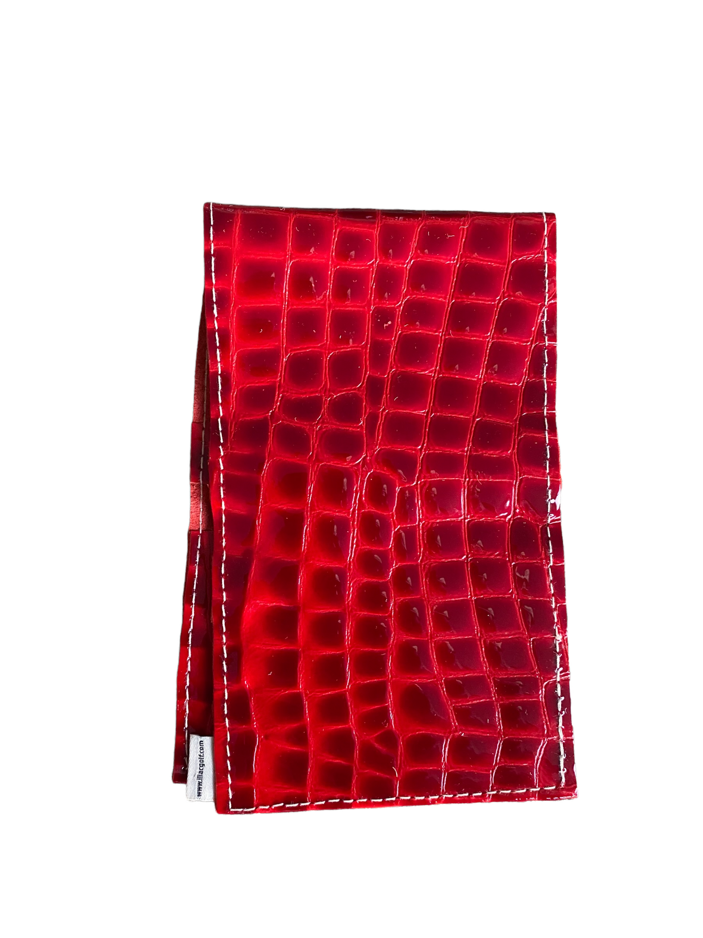 Scorecard Holder: Red Patent Croc