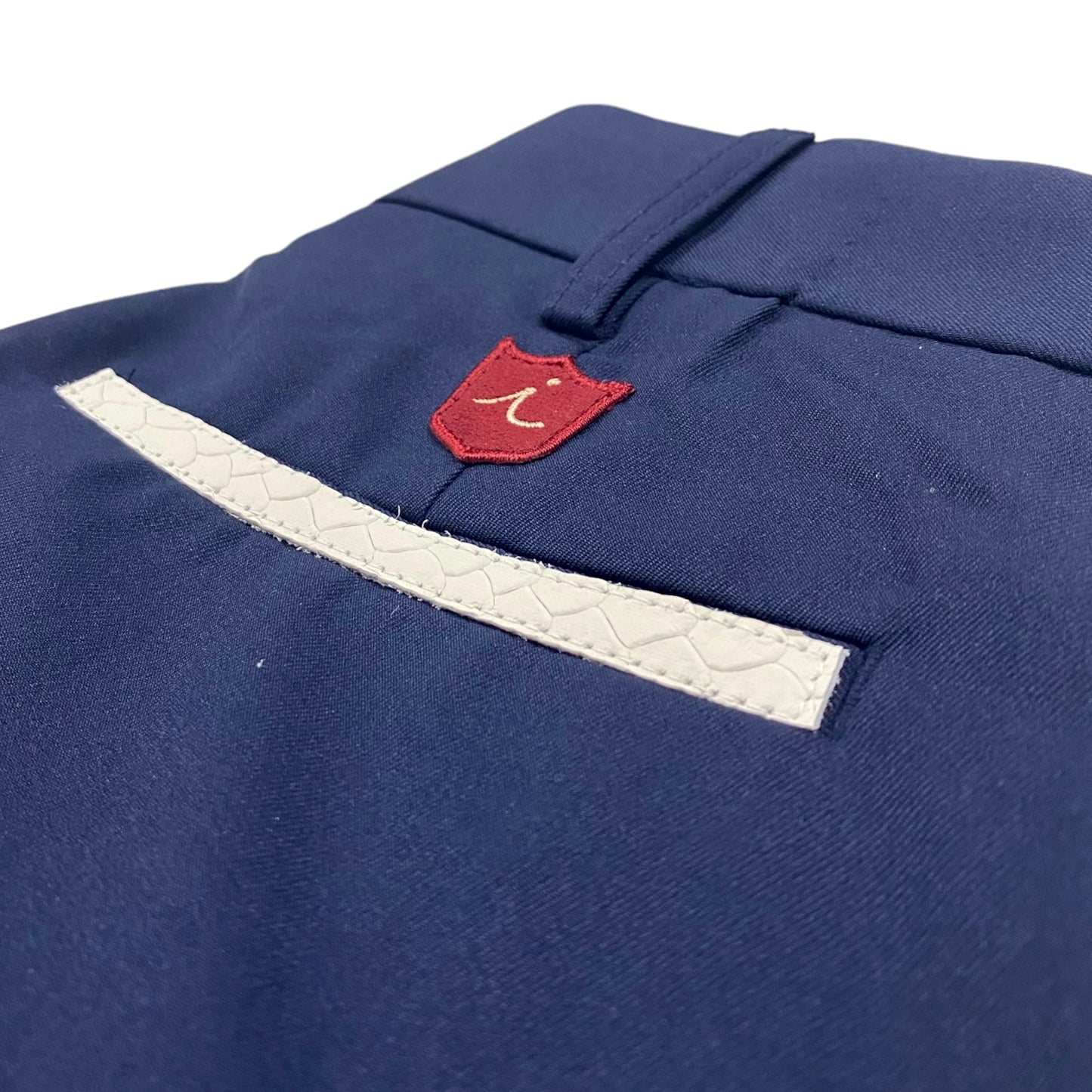 Custom Tour Short: Navy + White Croc