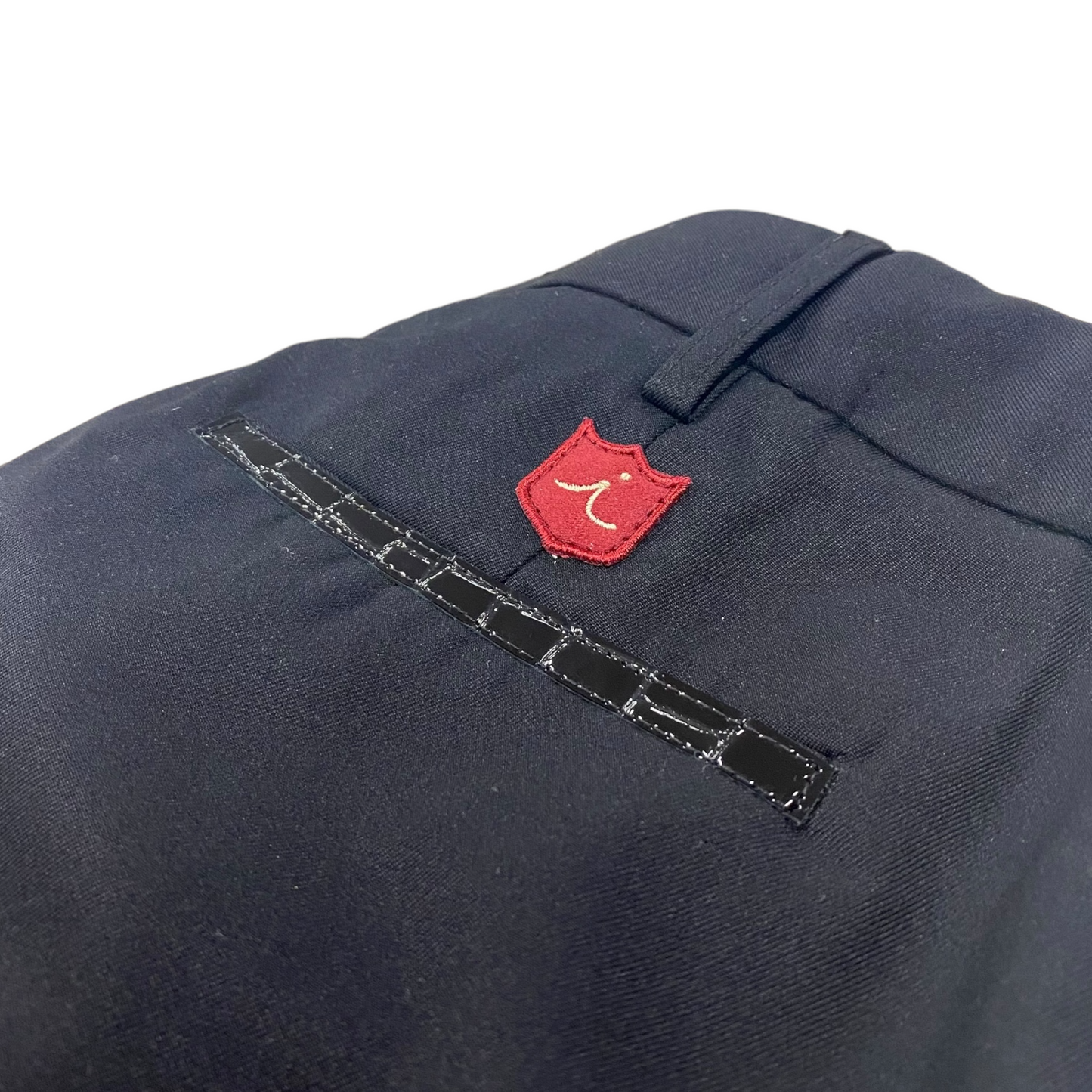 Custom Tour Short: Black + Black Croc