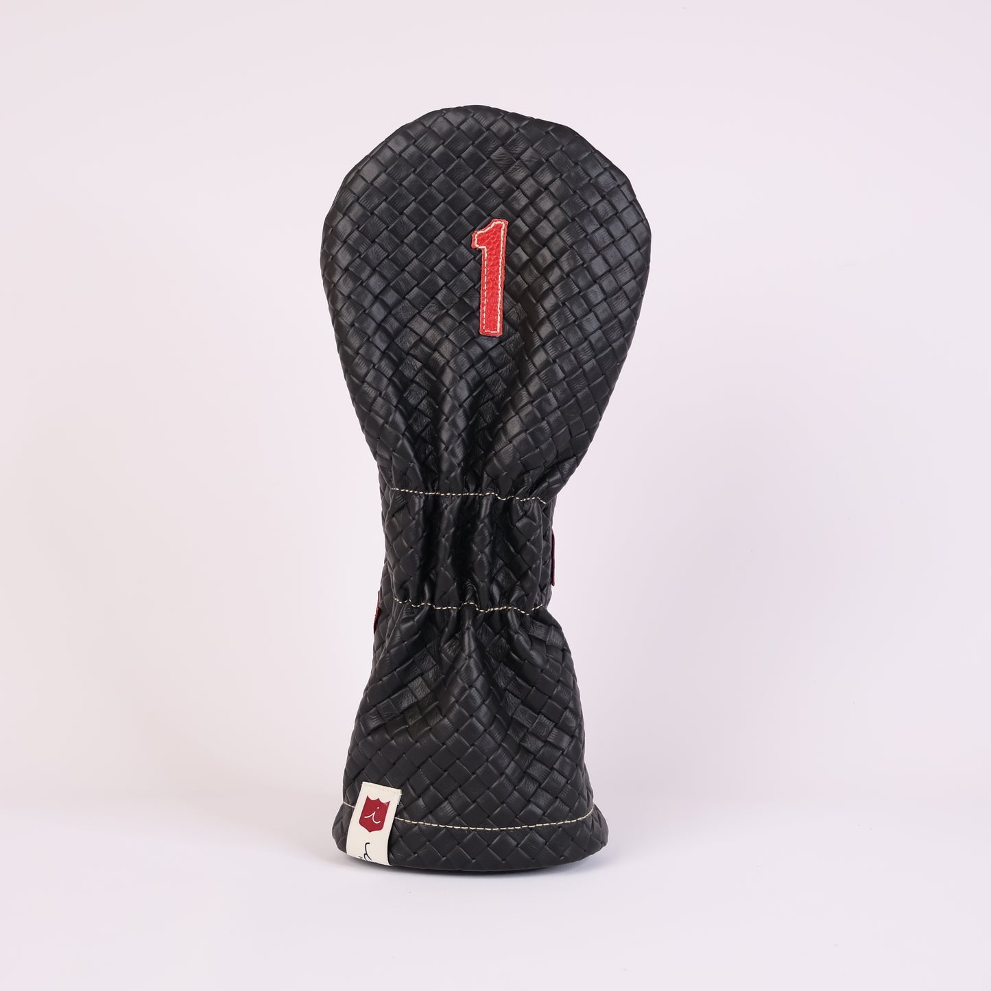 Dancing Crest Headcover: Black Sassari + Sunday Red