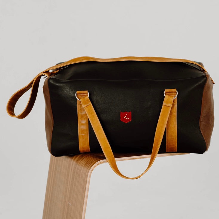 Traditional Duffel Bag: Pitch Black / Vermont Honey / Aged Brown