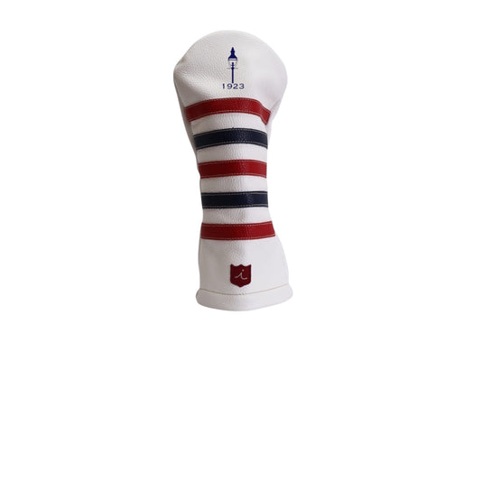 Polo Headcover: Pure White + Sunday Red / Navy