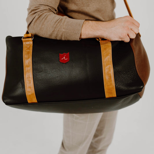 Traditional Duffel Bag: Pitch Black / Vermont Honey / Aged Brown