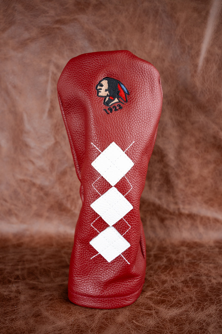 The Argyle Leather Golf Headcover