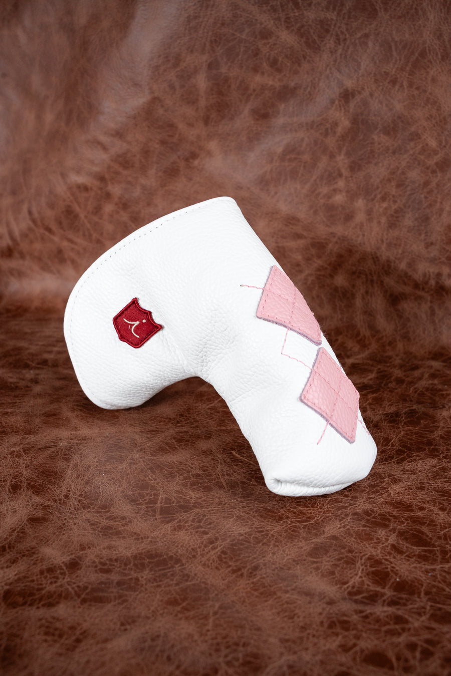 The Argyle Leather Blade Putter Cover
