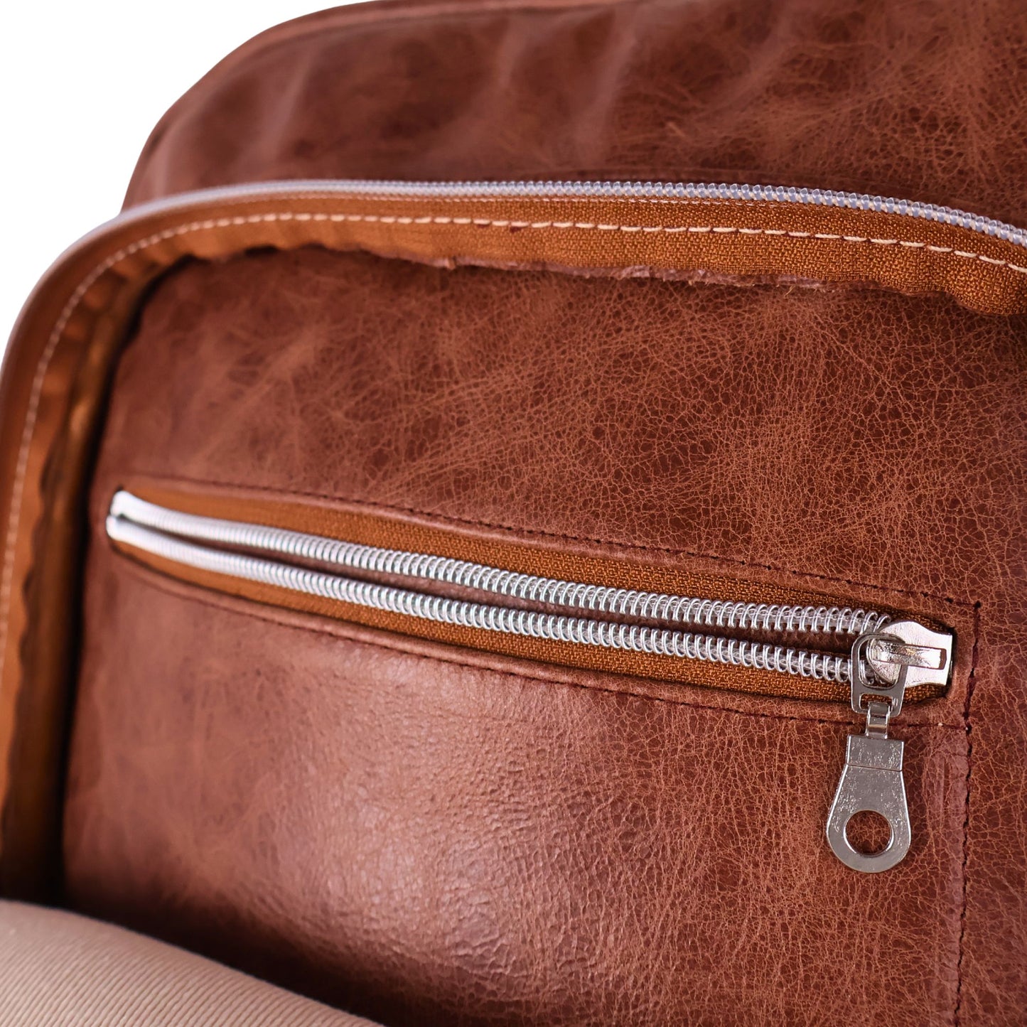 Red Label Backpack: Tobacco Brown + Carmel