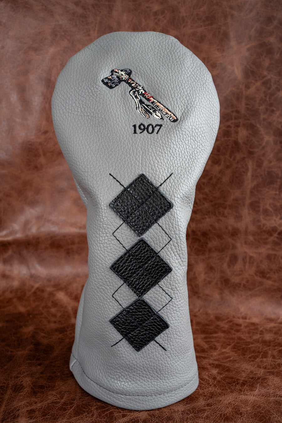 The Argyle Leather Golf Headcover