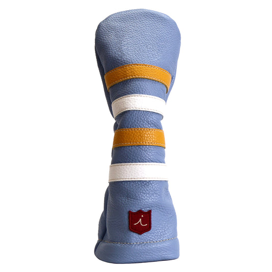 POLO HEADCOVER: CAROLINA BLUE + GOLD / PURE WHITE