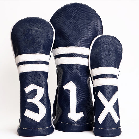 TIMELESS HEADCOVER: NAVY BOA + PURE WHITE