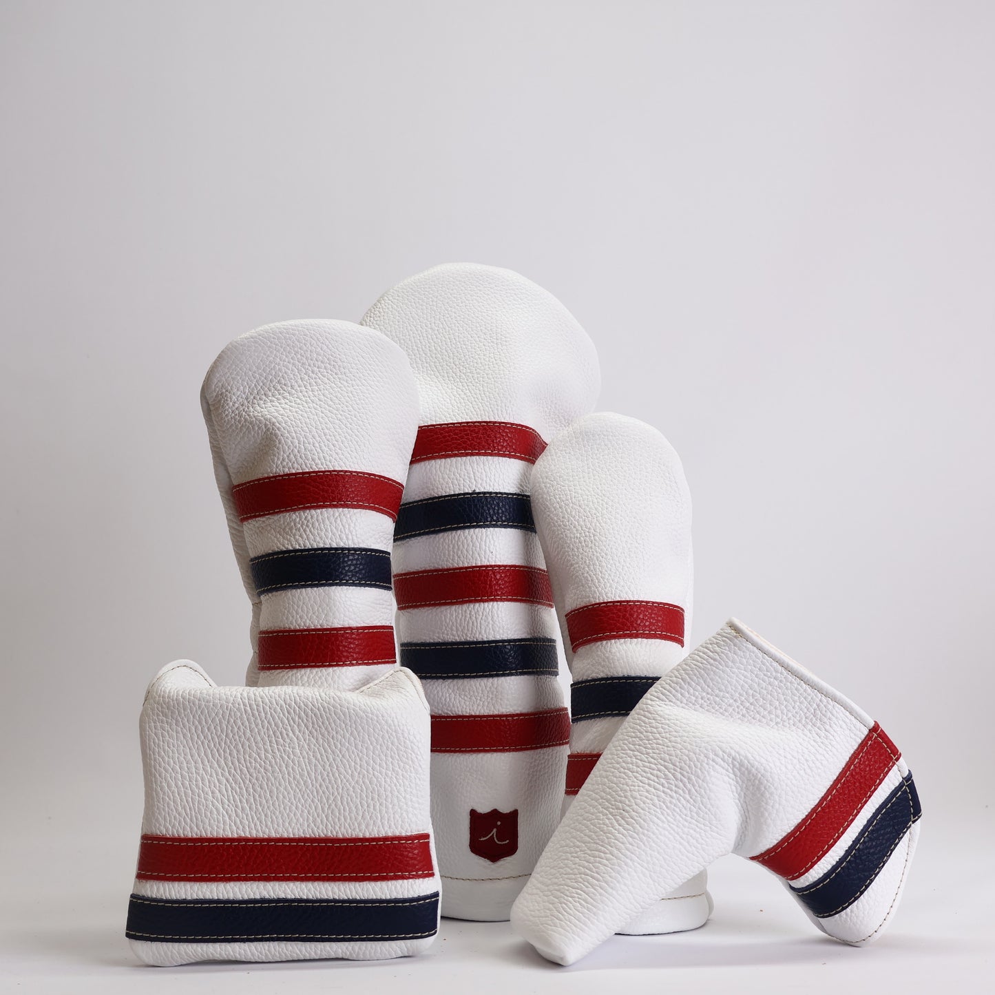 POLO HEADCOVER: PURE WHITE + SUNDAY RED / NAVY