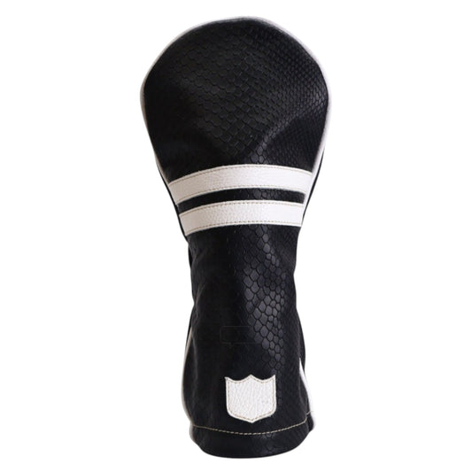 BF Timeless Headcover: Black Boa + Pure White