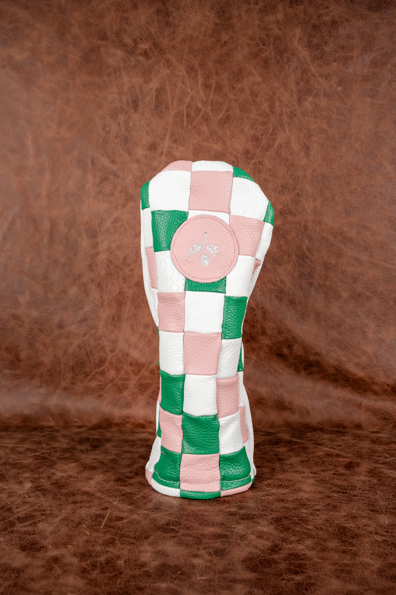 Crimson and white striped premium headcover
