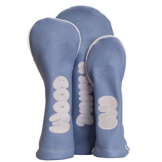 CLASSIC BUBBLEGUM HEADCOVER: CAROLINA BLUE + PURE WHITE