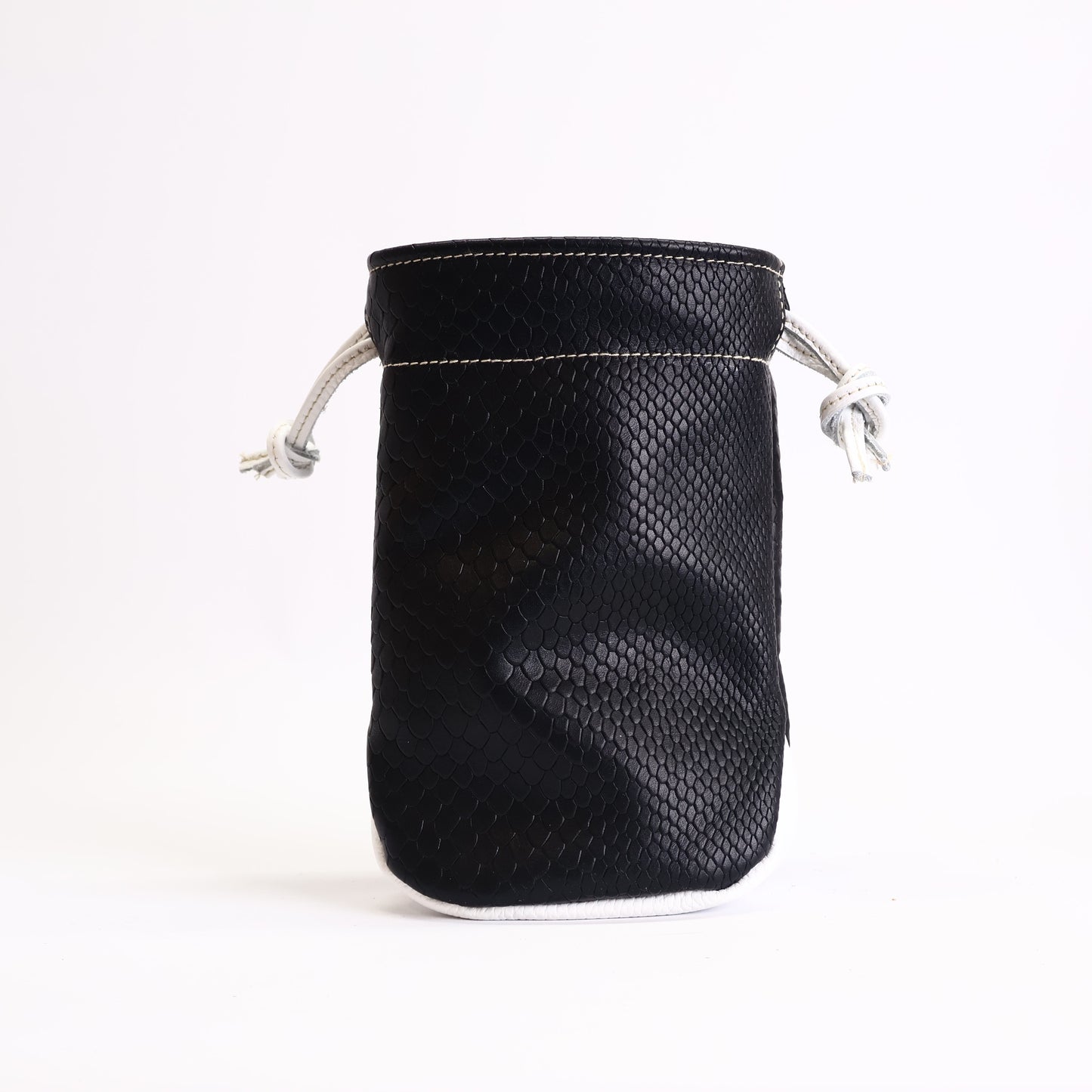 Valuables Pouch: Black Boa + Pure White