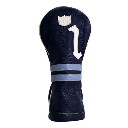Timeless Driver Headcover Navy + Carolina Blue/ Pure White