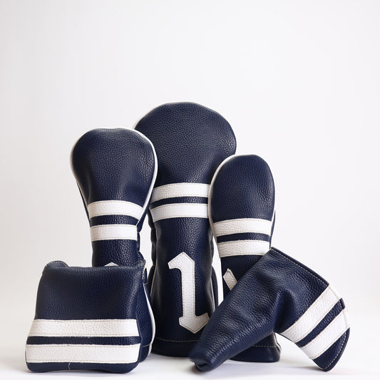 TIMELESS HEADCOVER: NAVY + PURE WHITE