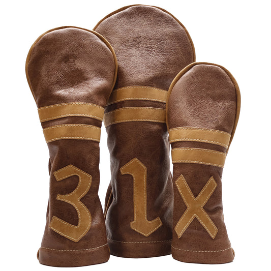 TIMELESS HEADCOVER: TOBACCO BROWN + VERMONT HONEY