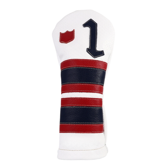 Headcover Set: White Boa + Sunday Red + Navy