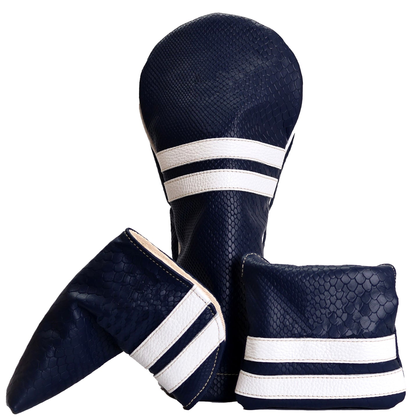 TIMELESS HEADCOVER: NAVY BOA + PURE WHITE