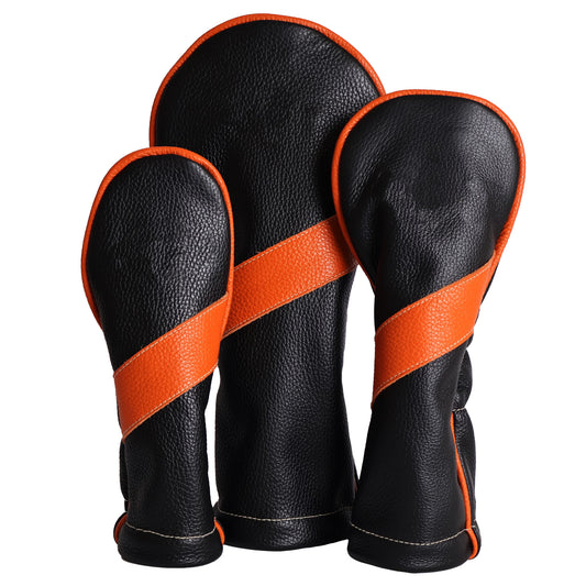 ROYAL HEADCOVER: PITCH BLACK + BRIGHT ORANGE