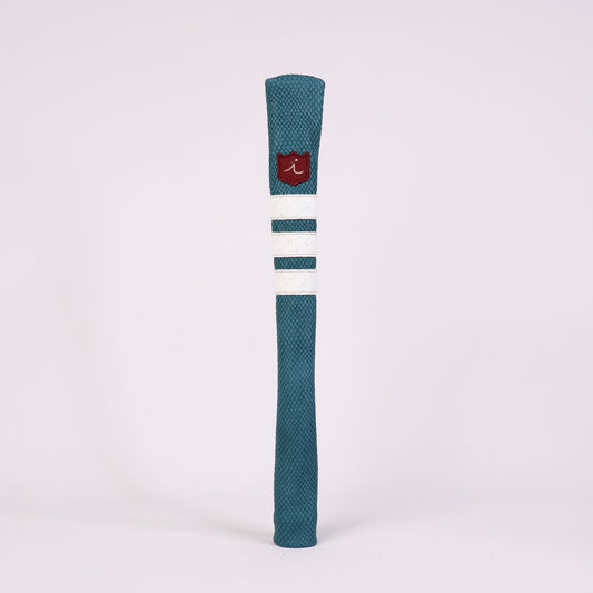 Polo Alignment Stick Cover: Tiffany Boa + White Sassari