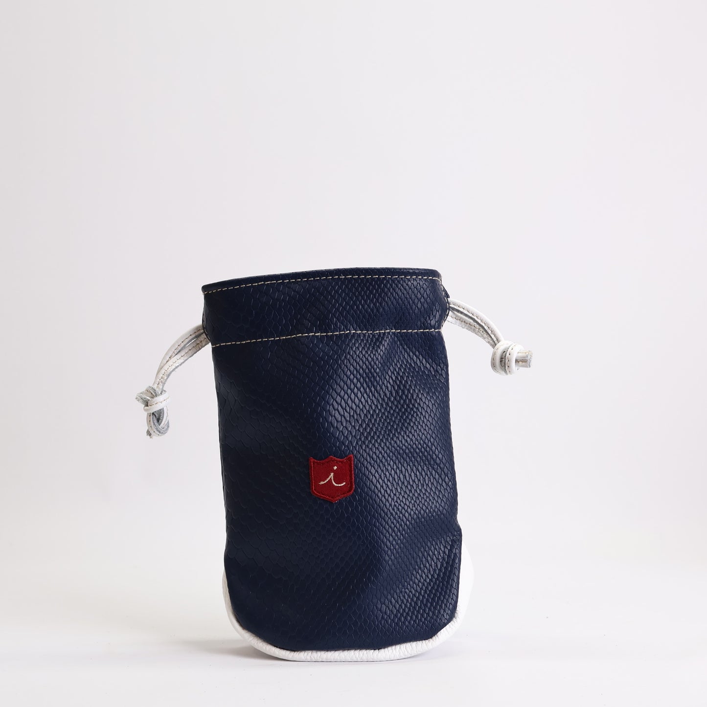 Valuables Pouch: Navy Boa + Pure White