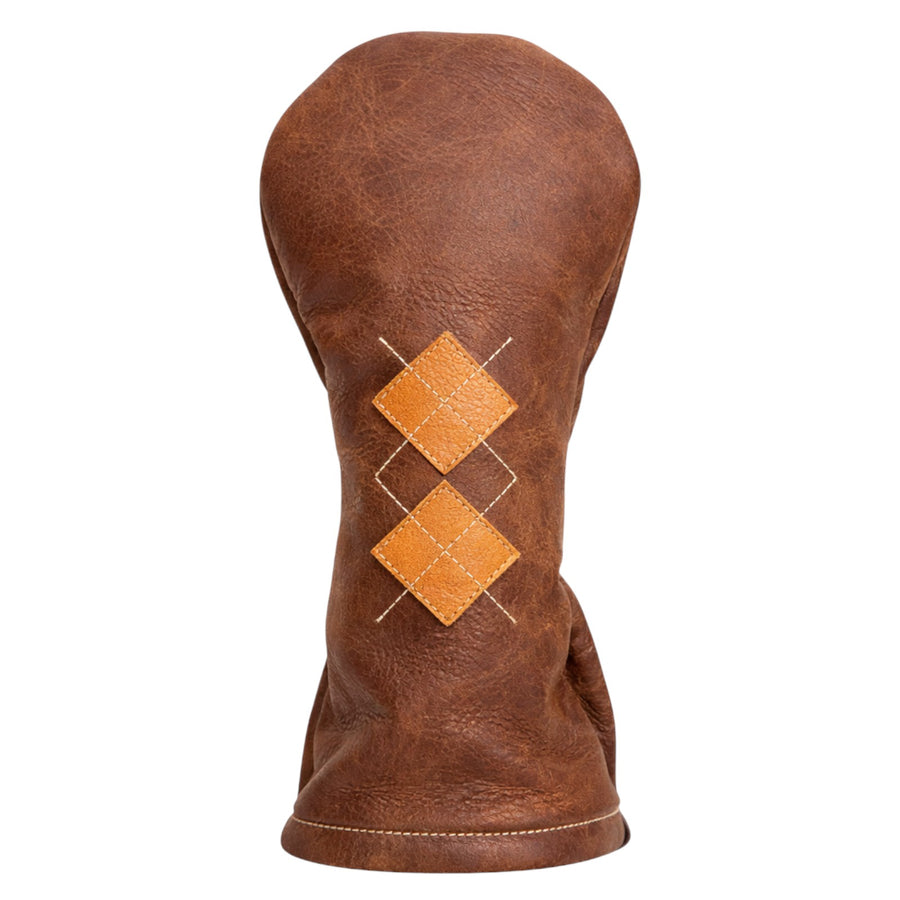 The Argyle Leather Golf Headcover