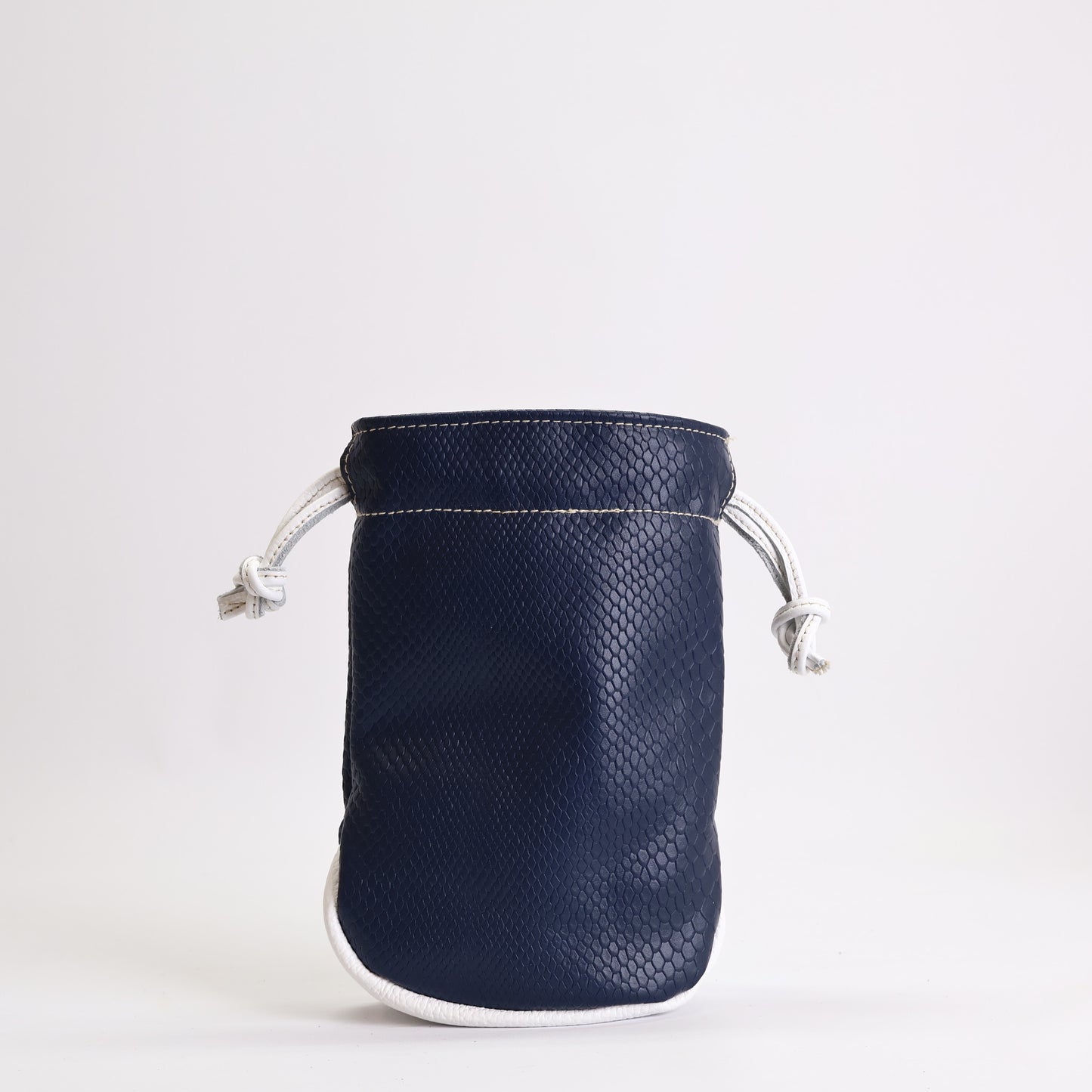 Valuables Pouch: Navy Boa + Pure White