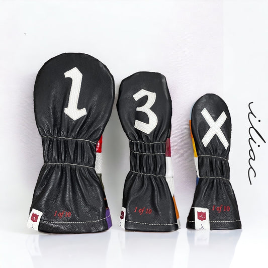 Limited Patchwork Headcover Set (10 Made): Driver, 3 Wood, Hybrid