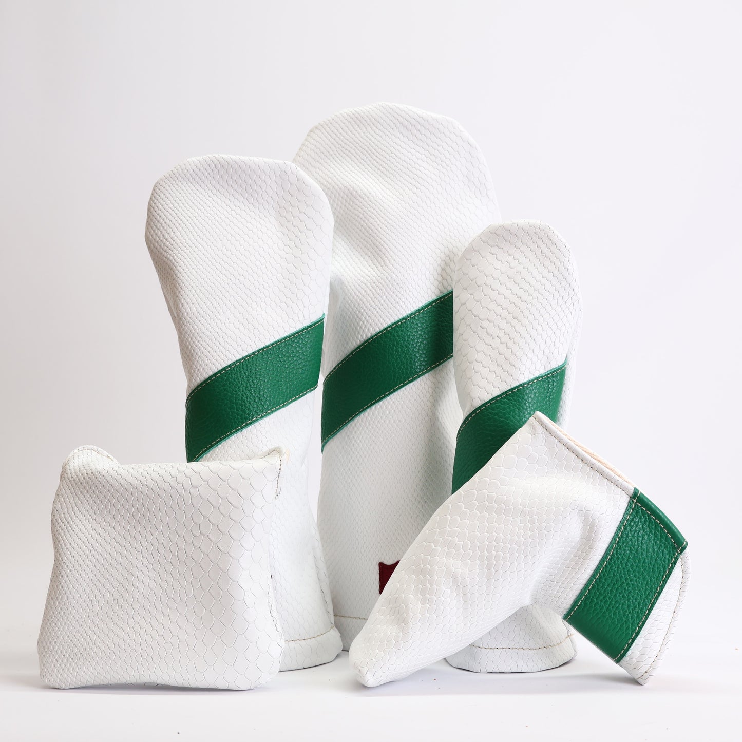 ROYAL HEADCOVER: WHITE BOA + MASTERS GREEN