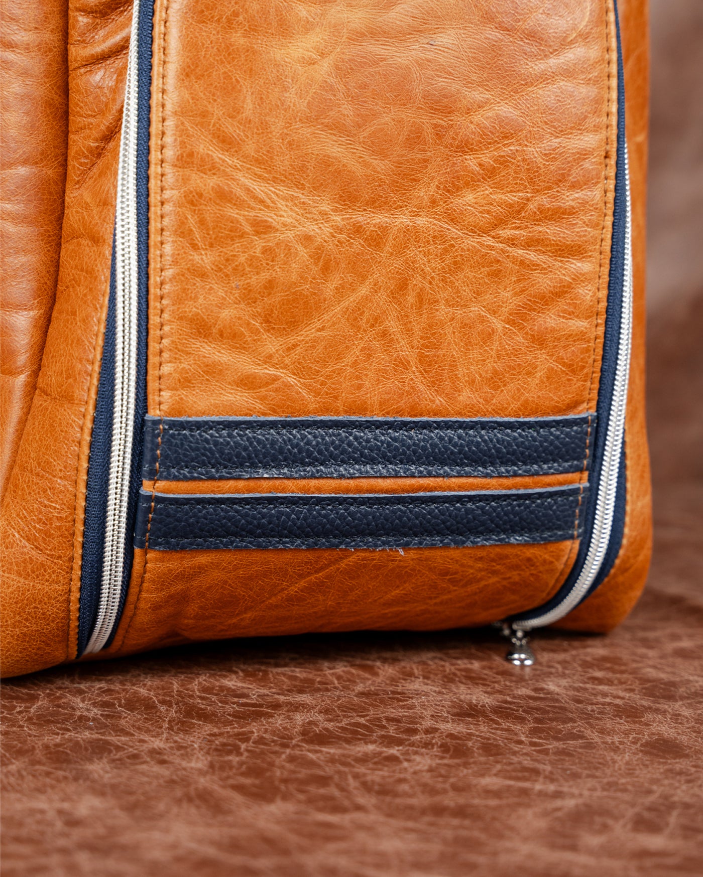 Caramel + Navy