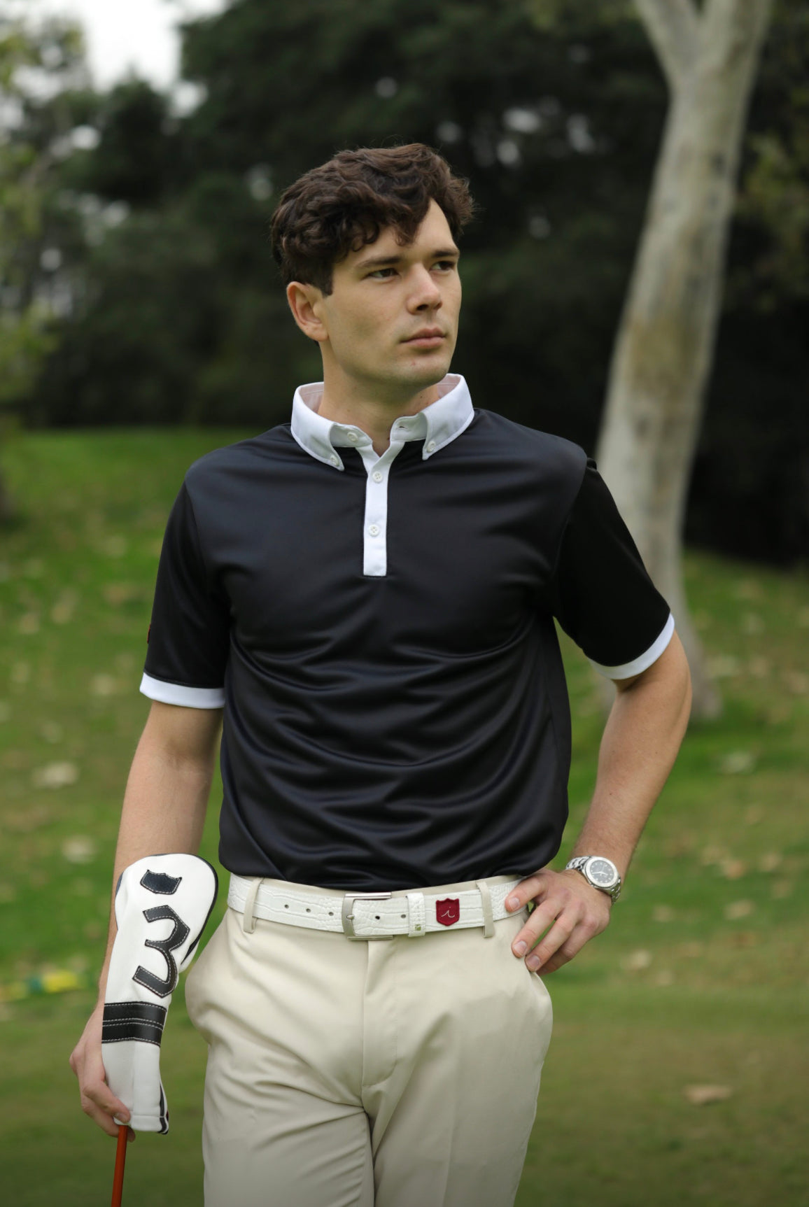 White golf outlet belt