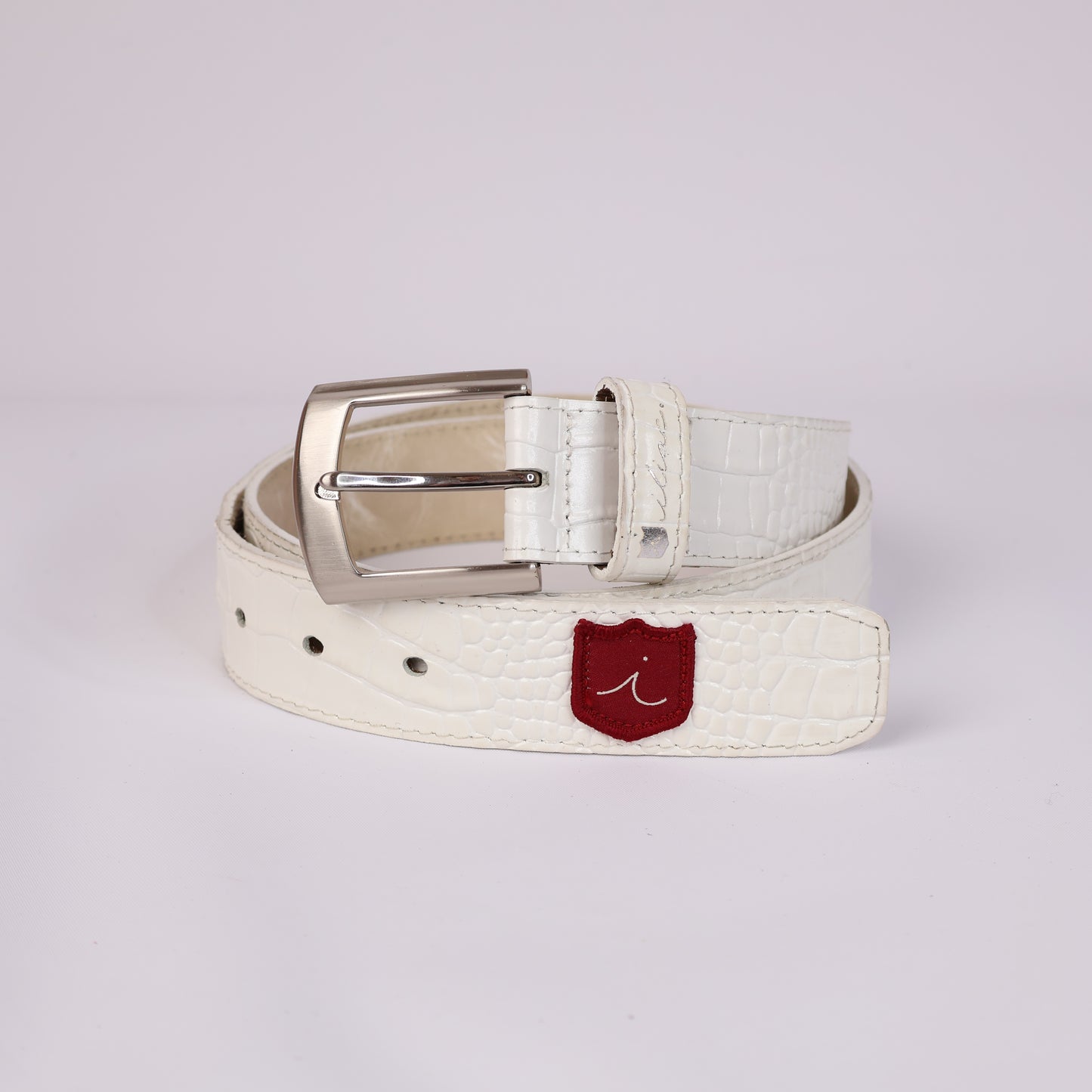Croco Belt: White
