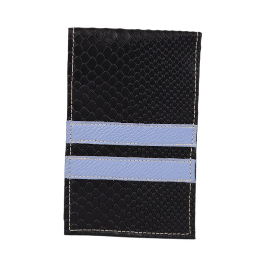 Yardage Book Cover: Black Boa + Carolina Blue