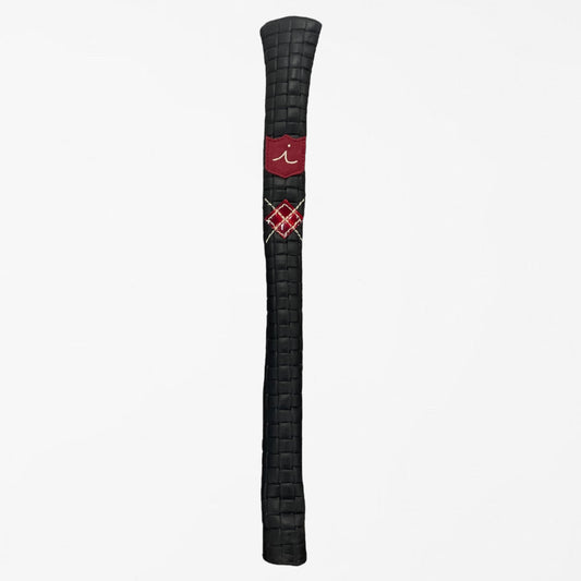 Argyle Alignment Stick: Black Sassari + Red Patent Croc