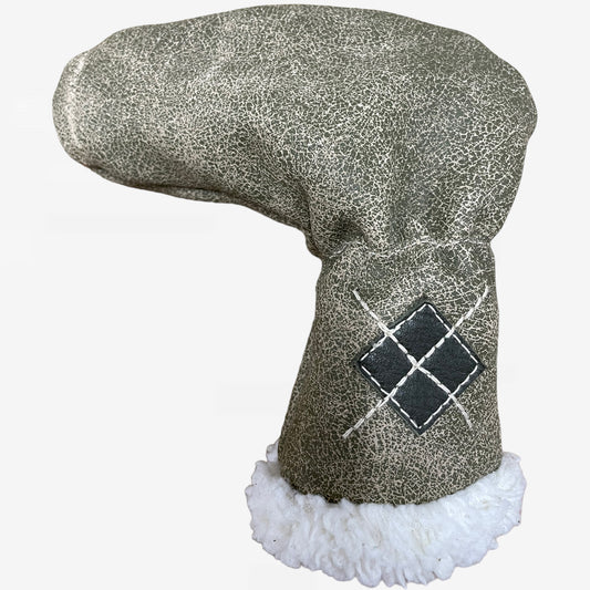 Argyle Cloud Putter Cover: Old English Green + Olive
