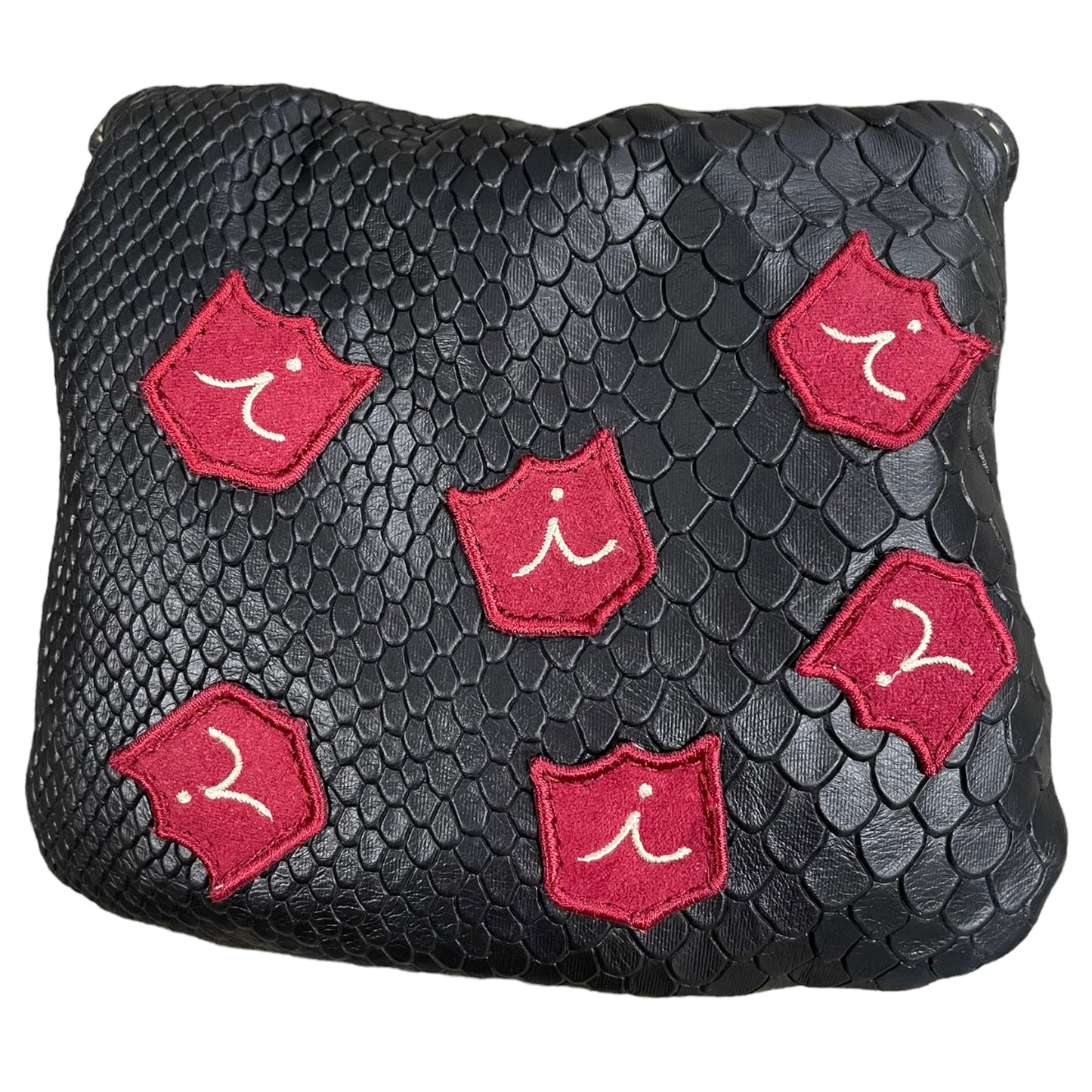 Dancing Crests Center Shafted Putter Cover: Black Boa