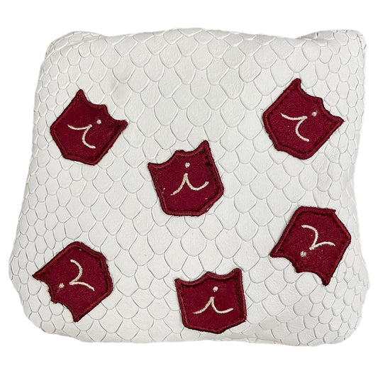 Dancing Crests Center Shafted Putter Cover: White Boa