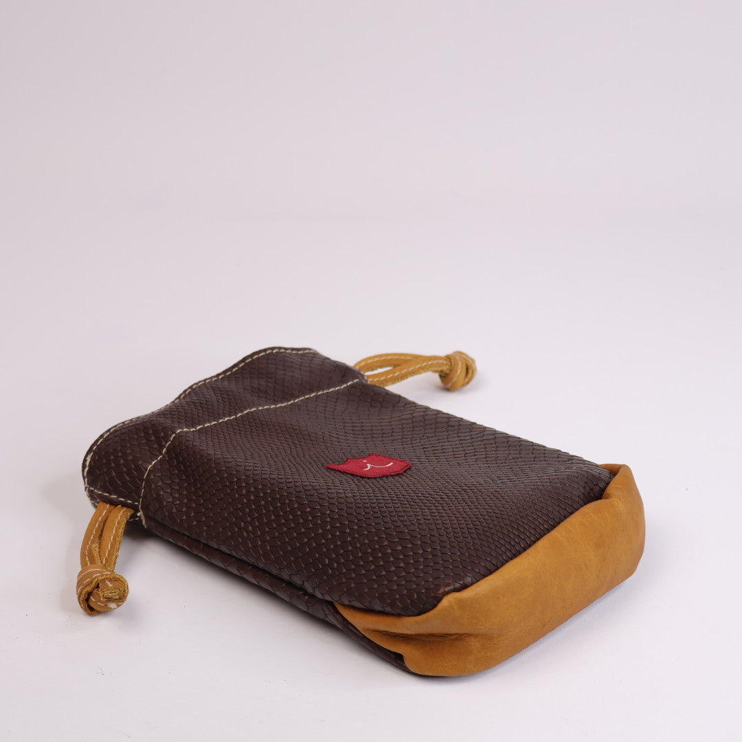 Valuables Pouch: Brown Boa / Vermont Honey