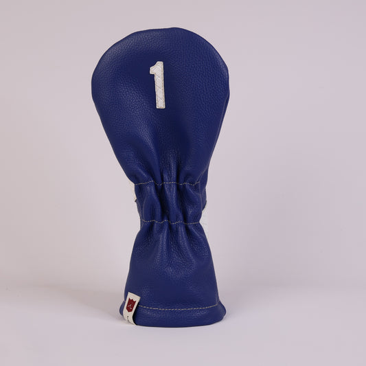 Royal Headcover: True Blue + White Sassari