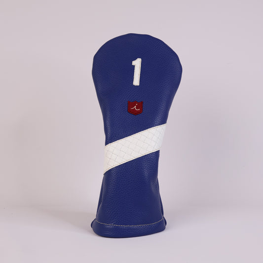 Royal Headcover: True Blue + White Sassari